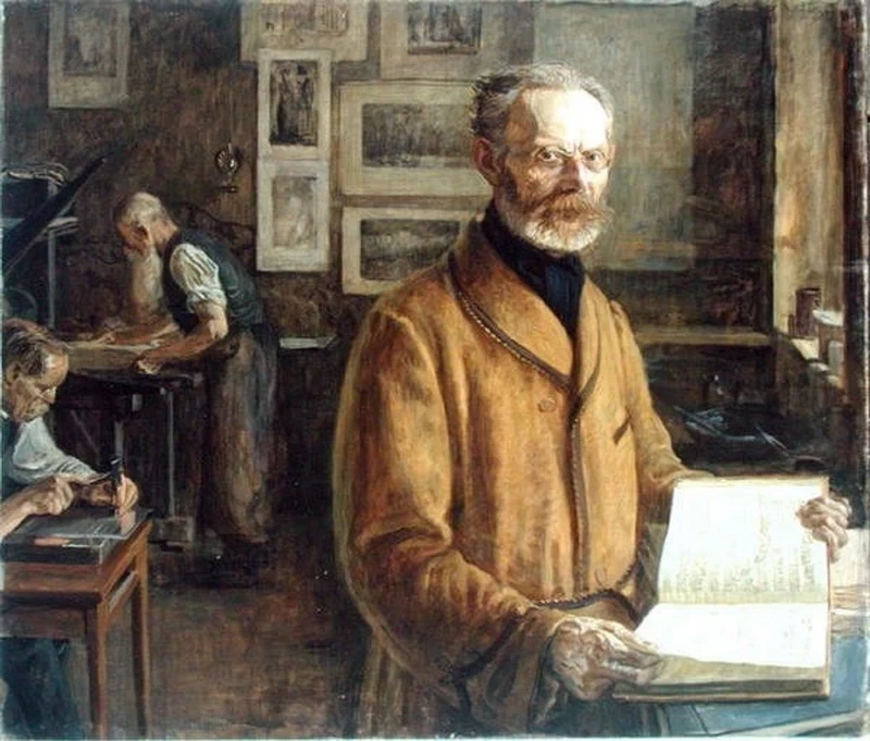Leopold von Kalckreuth - Ritratto di Friedrich Chrysander (1901), Hamburger Kunsthalle